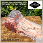 Beef rib TOMAHAWK Australia STEER (young cattle) DIAMANTINA frozen portioned 1 rib +/- 1.6kg (price/kg)